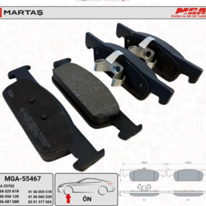 Clio 4-IV Logan 2-II Sandero 2-II Symbol Joy Ön Fren Balatası Takım İnce Tip (2013-2015) 410602581R